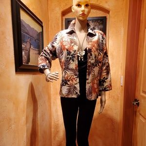 Silkland 100% Silk, Jacket/Blazer, 14, Tropical